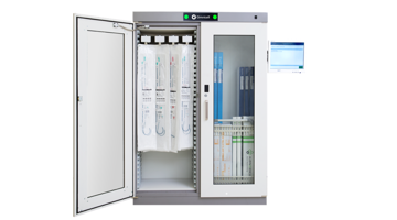 RFID Cabinet front view with one door opened 
