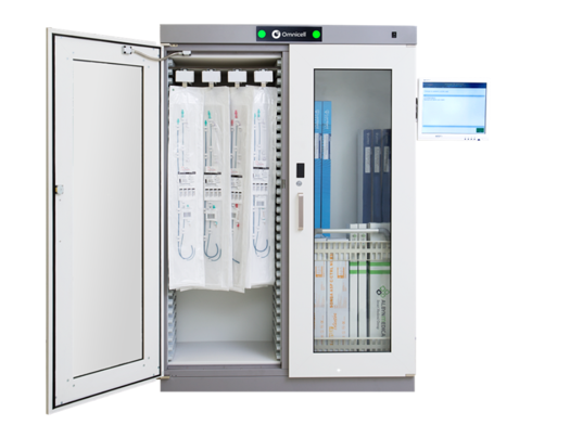 RFID Cabinet front view with one door opened 